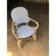 Hooper Blue/ White Indoor Outdoor Arm Chair (Set of 2) - 20.8" x 21.6" x 35"